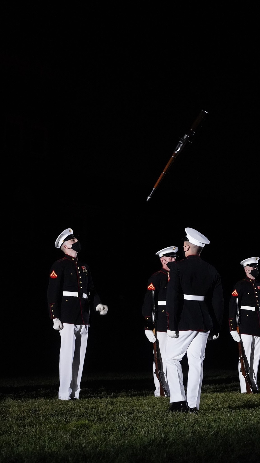 Marine Barracks Host NASA Marines for Friday Evening Parade