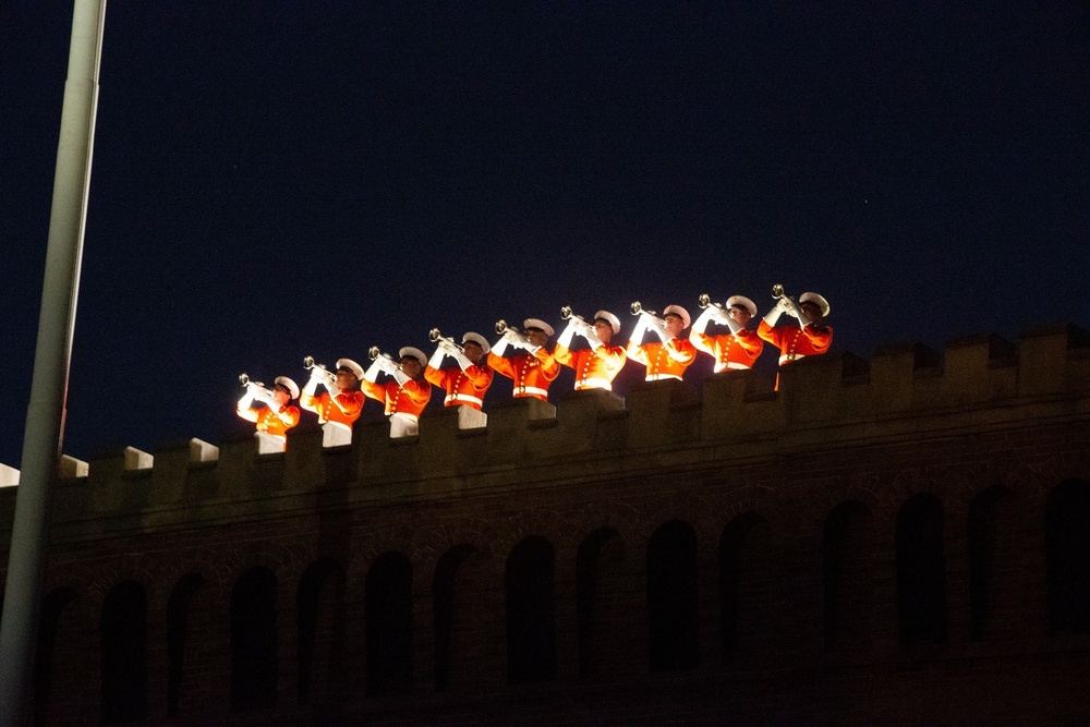 Marine Barracks Host NASA Marines for Friday Evening Parade