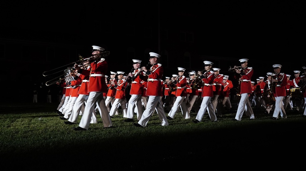 Marine Barracks Host NASA Marines for Friday Evening Parade