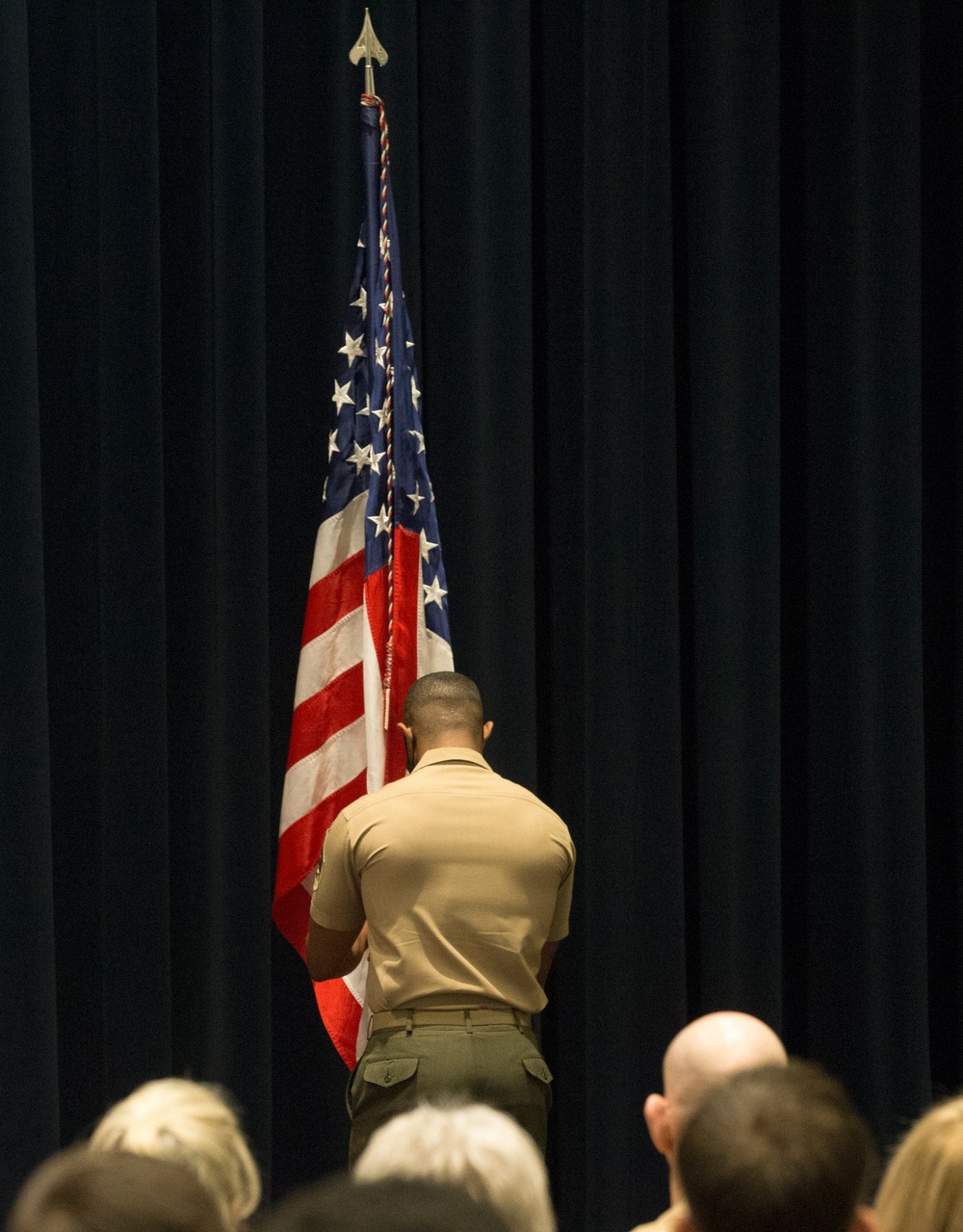 Barracks Marines Conduct Color Sergeant of the Marine Corps Post and Relief