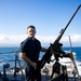 USS Sioux City Sailor Mans .50 Caliber Machine Gun After Departing Ponce, Puerto Rico