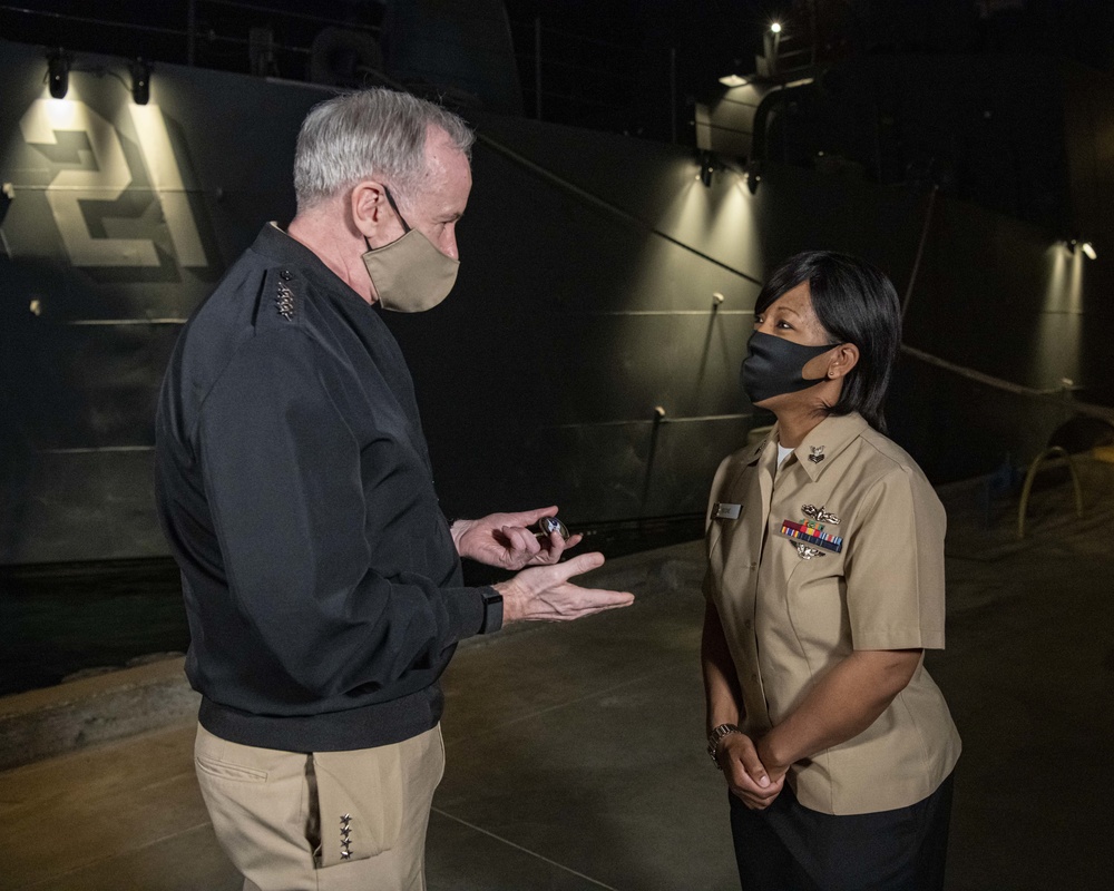 Adm. Lescher at Recruit Training Command