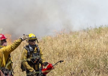 Pendleton firefighters prep for 2021 fire season with prescribed burn