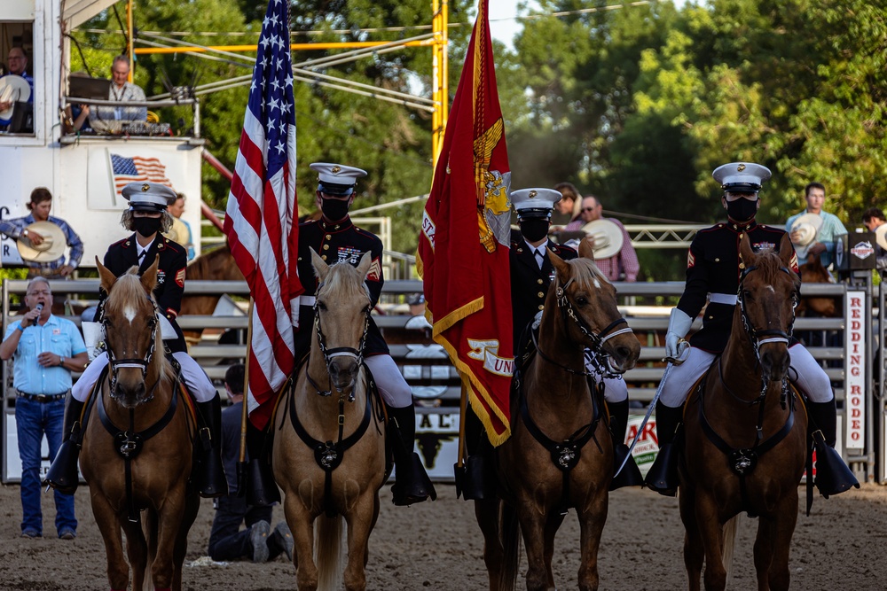 USMC Mounted Color Guard at the Redding Rodeo