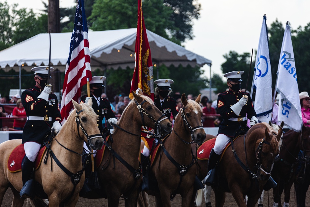 USMC Mounted Color Guard at the Redding Rodeo