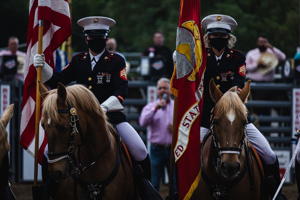 USMC Mounted Color Guard at the Redding Rodeo