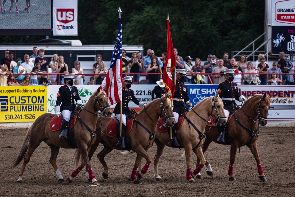 USMC Mounted Color Guard at the Redding Rodeo