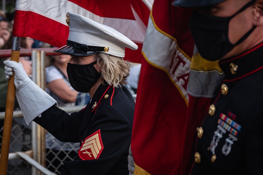 USMC Mounted Color Guard at the Redding Rodeo