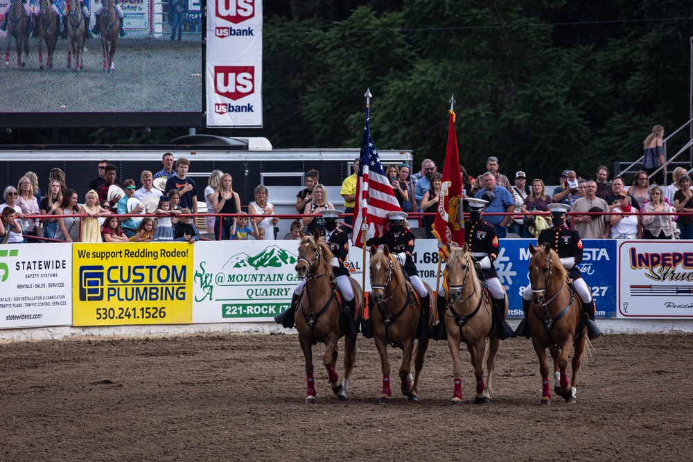 USMC Mounted Color Guard at the Redding Rodeo