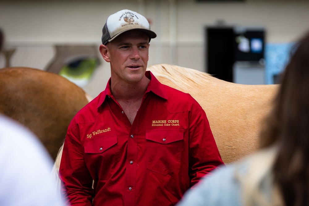 Mounted Color Guard brings mustangs to Foothill High School