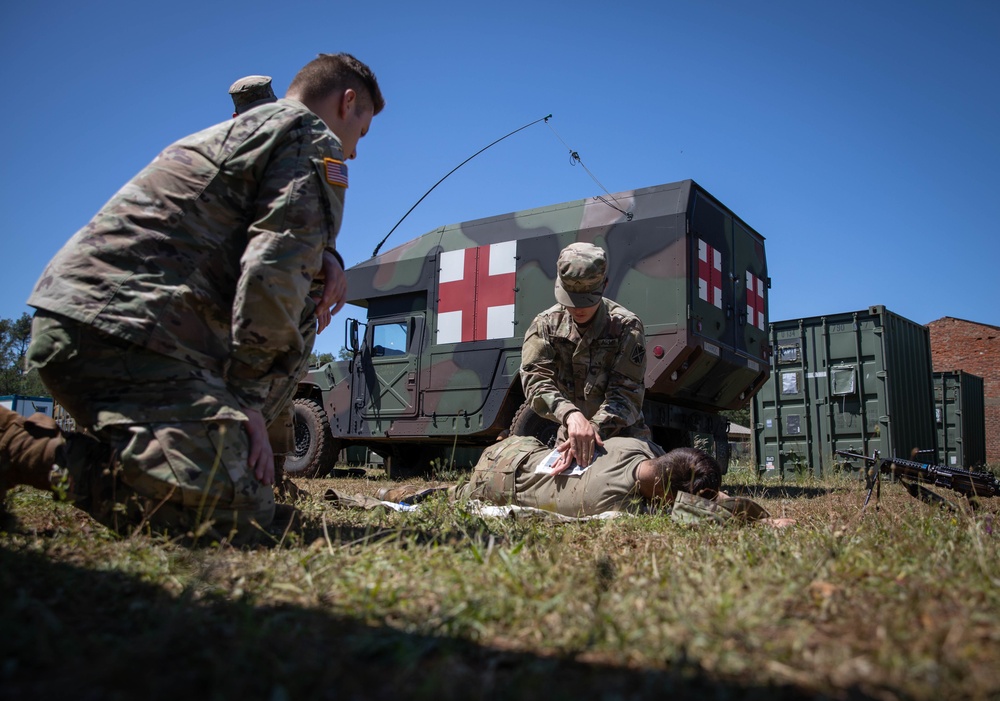 Air Defense Artillery trains in Croatia