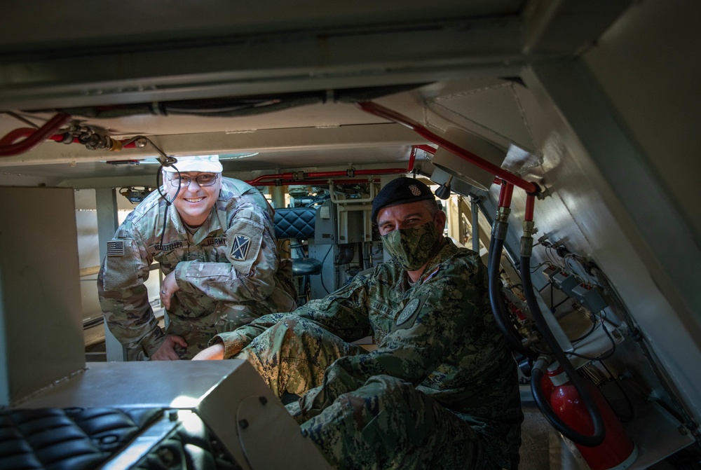 Air Defense Artillery trains in Croatia