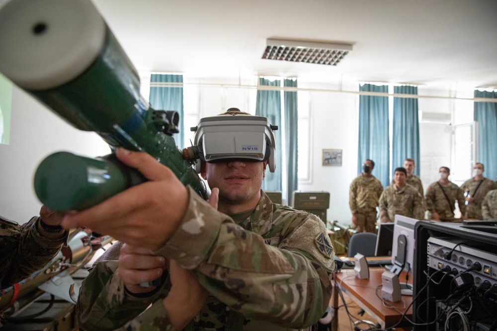 Air Defense Artillery trains in Croatia