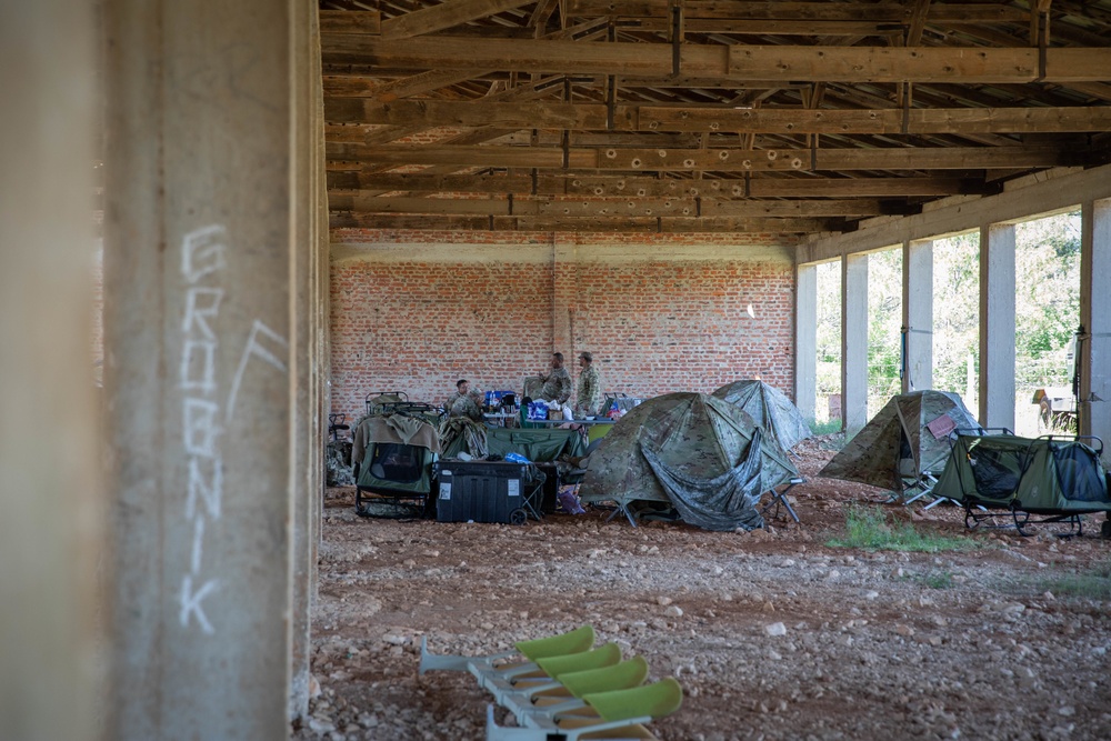 Air Defense Artillery trains in Croatia