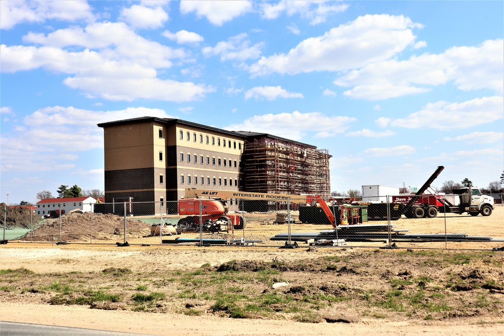 April 2021 barracks construction project operations at Fort McCoy