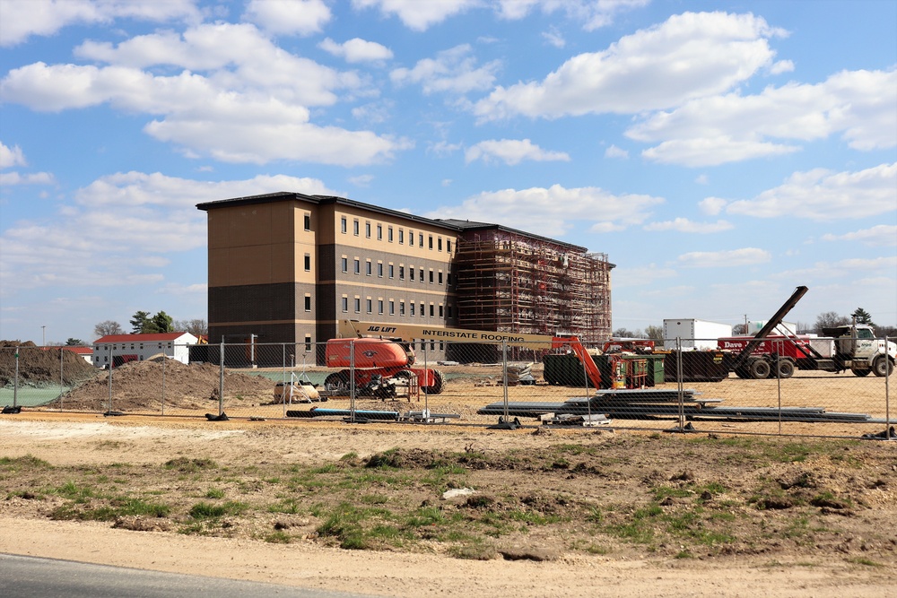 April 2021 barracks construction project operations at Fort McCoy