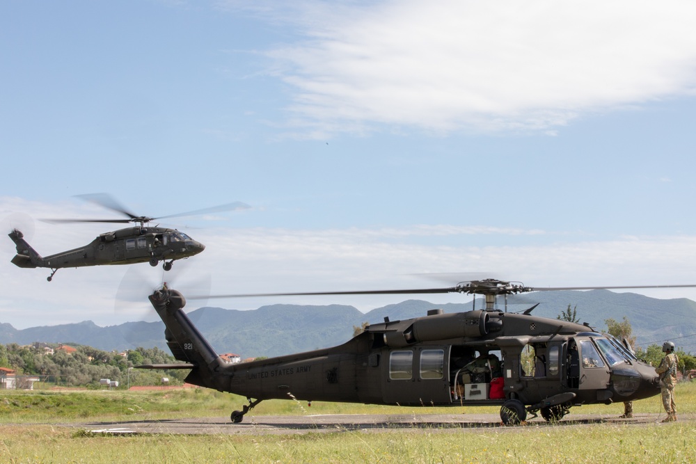 DEFENDER-Europe 21: UH-60 Blackhawks arrive in Albania