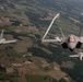 U.S. Air Force F-35As and French Rafales perform formation flight over France