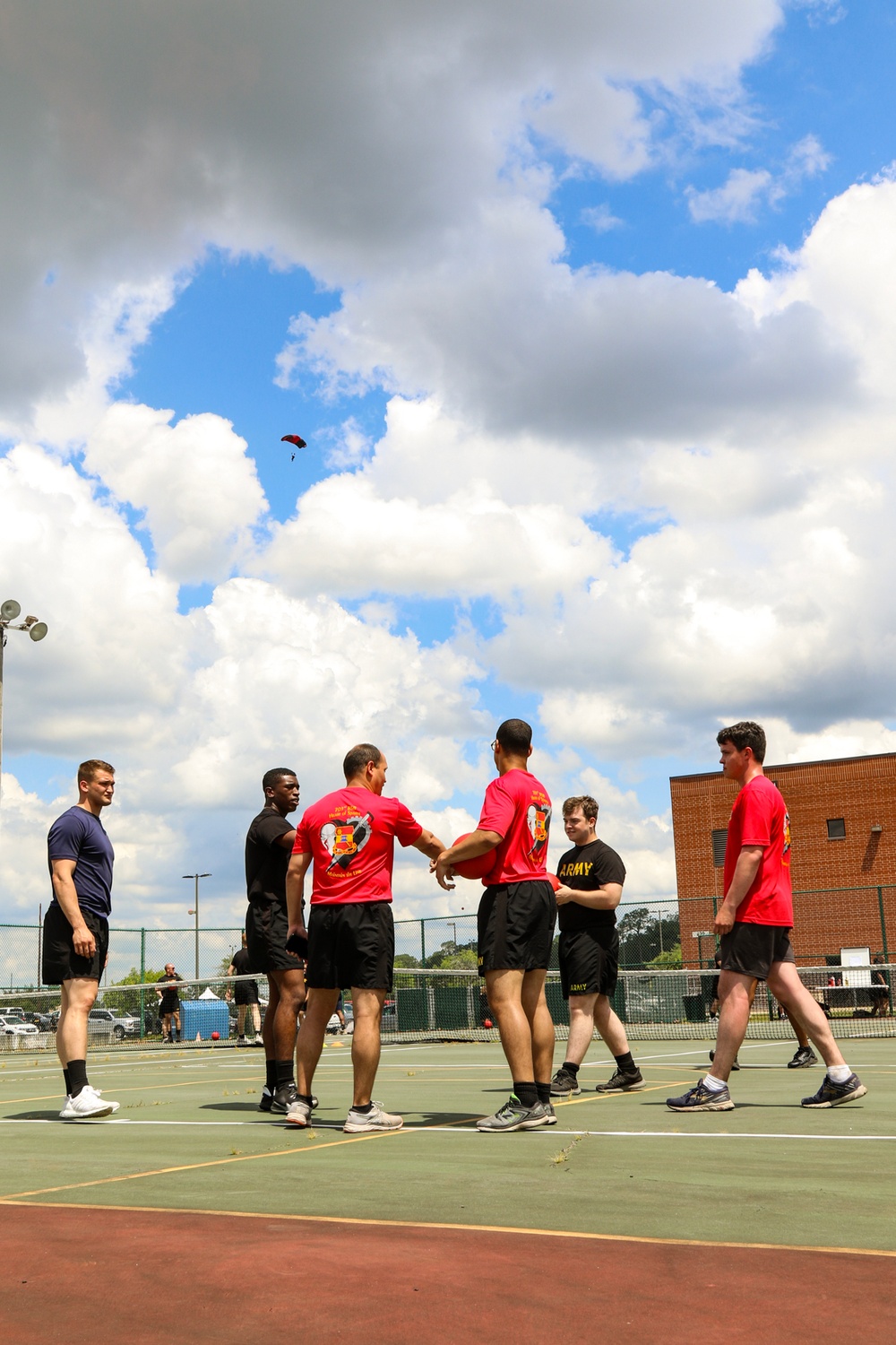 Dogface Soldiers test their mettle during Marne Week dodgeball competition