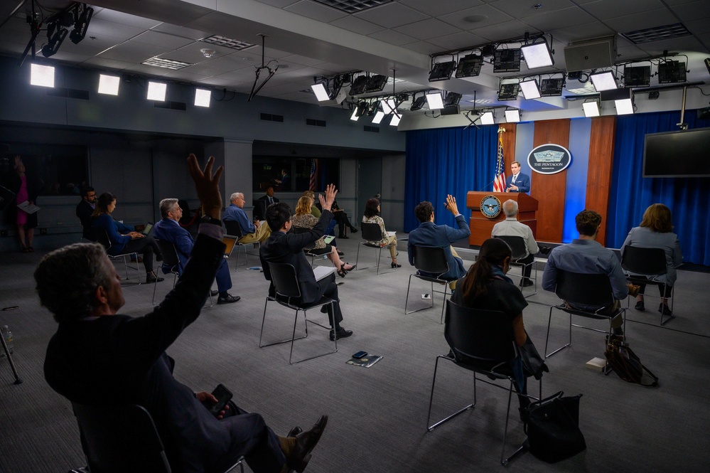 Pentagon Press Secretary John F. Kirby briefs media