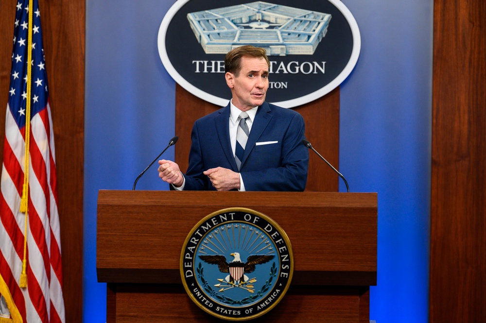 Pentagon Press Secretary John F. Kirby briefs media