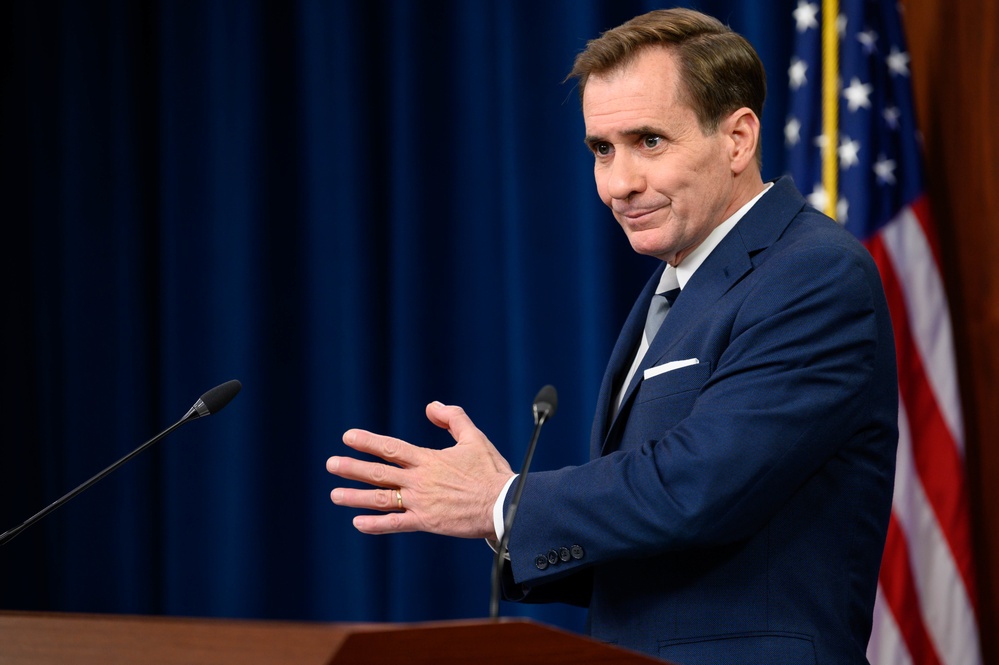 Pentagon Press Secretary John F. Kirby briefs media