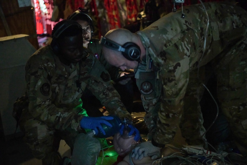 18 AES medical training flight