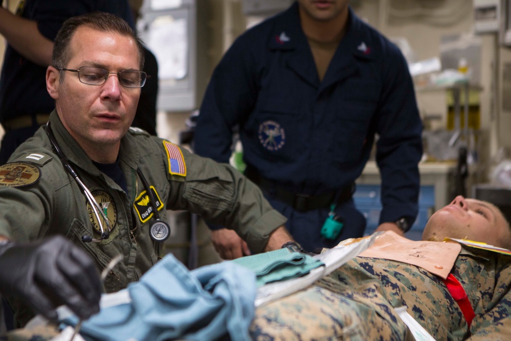 Iwo Jima Conducts Mass Cass Drill