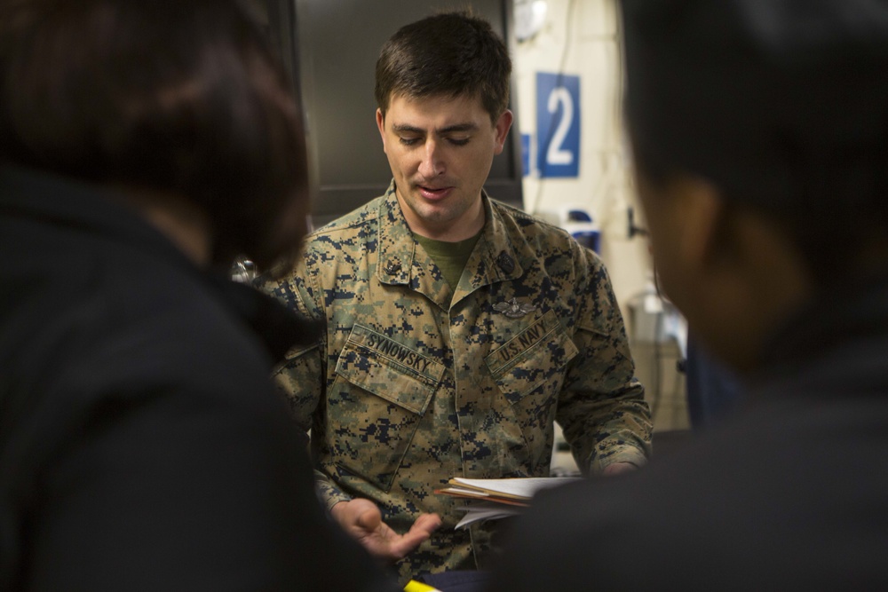 Iwo Jima Conducts Mass Cass Drill
