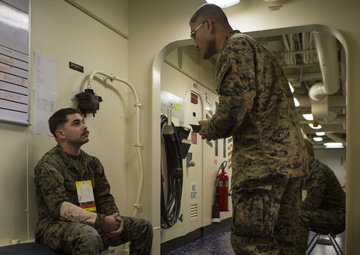 Iwo Jima Conducts Mass Cass Drill