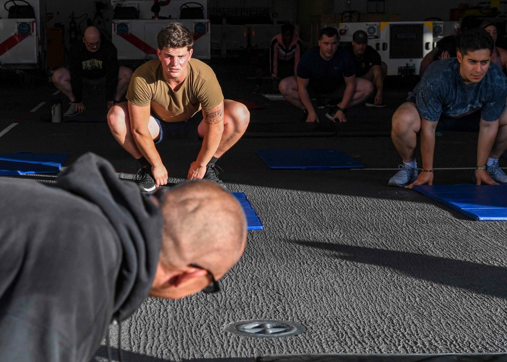 USS Hershel "Woody" Williams physical training