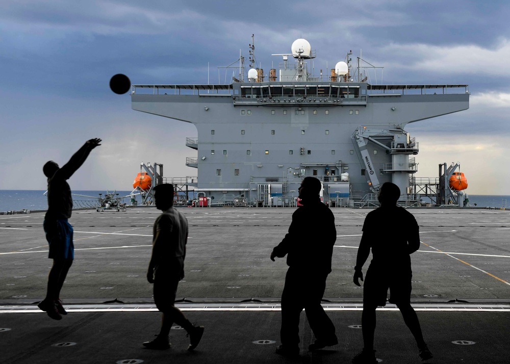 USS Hershel "Woody" Williams physical training