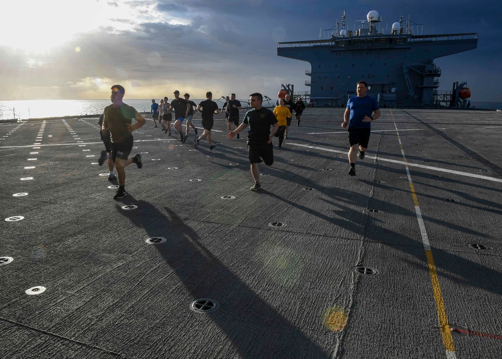 USS Hershel "Woody" Williams physical training