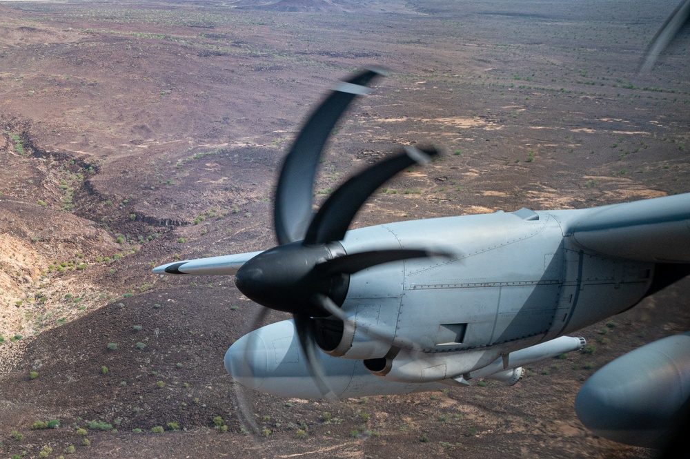 U.S. Marine Corps VMGR-234 Executes Low-Level Proficiency Flight