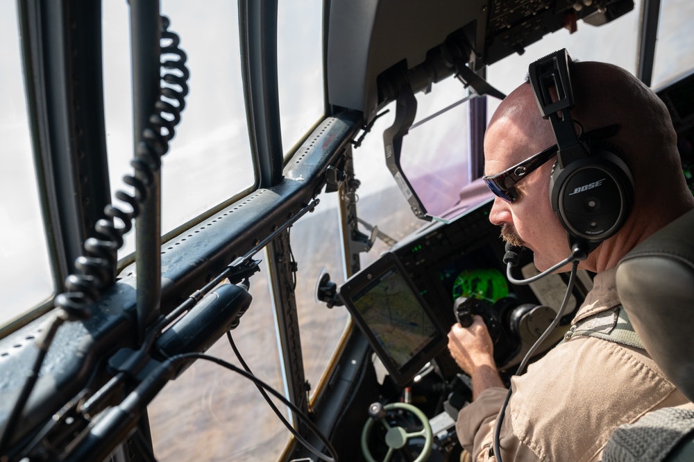 U.S. Marine Corps VMGR-234 Executes Low-Level Proficiency Flight