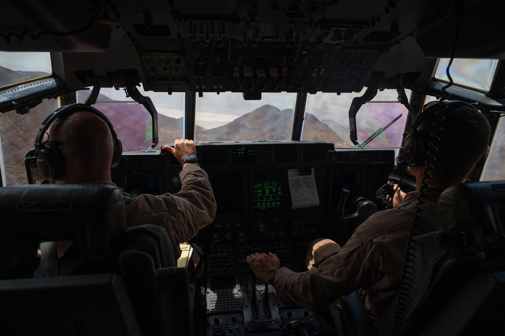 U.S. Marine Corps VMGR-234 Executes Low-Level Proficiency Flight