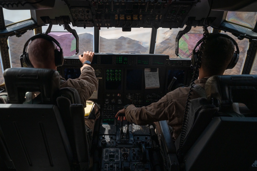 U.S. Marine Corps VMGR-234 Executes Low-Level Proficiency Flight