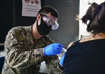 U.S. Navy Corpsmen combat COVID-19 at St. Louis Community Vaccination Center