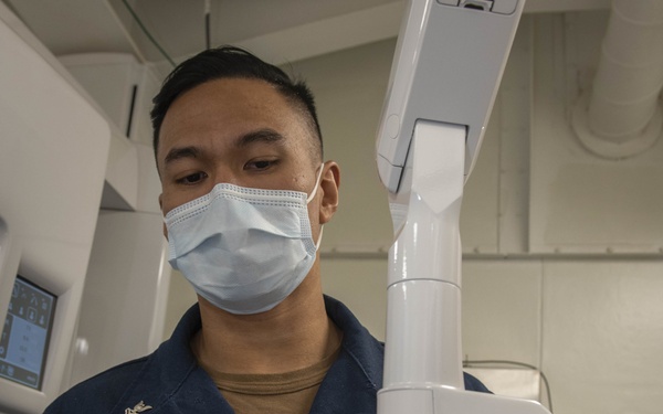 GHWB Sailor Takes X-Rays