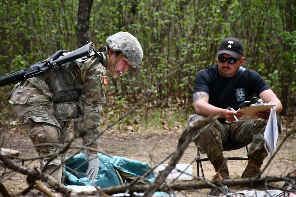 Soldiers test for Expert Field Medical Badge at Fort McCoy