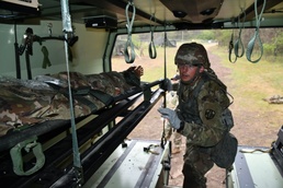 Soldiers test for Expert Field Medical Badge at Fort McCoy