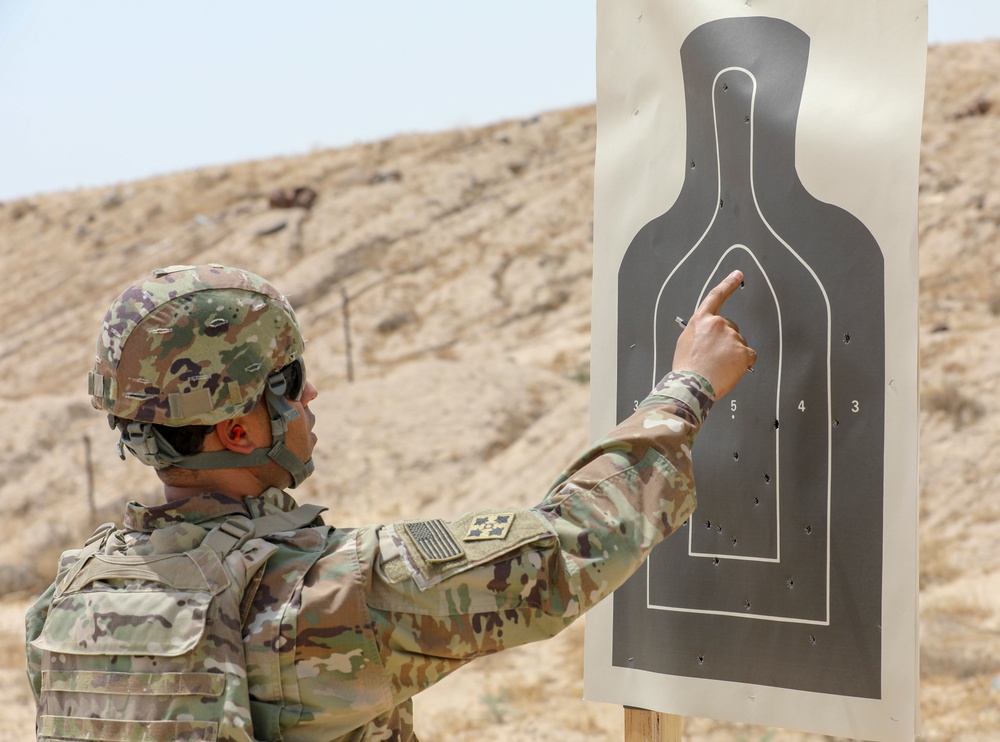 Area Support Group - Kuwait qualifies on M9 pistol to enhance readiness