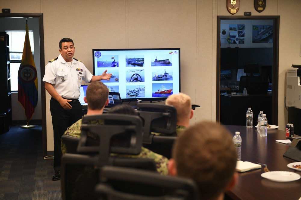 Foreign Liaison Officers Brief U.S. Naval Academy Midshipmen During Cultural Exchange