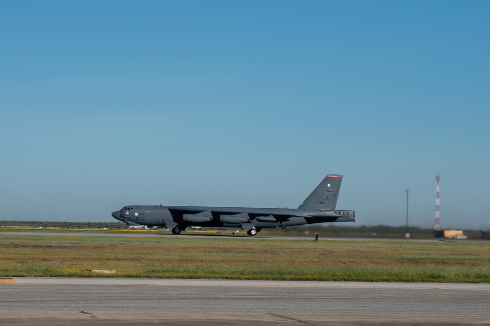 B-52s Take off from Morón Air Base for Strategic Operations
