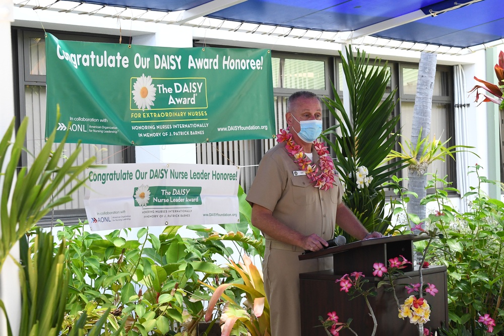 Capt. Craig Vass, Chief Nursing Officer, speaks at DAISY Award ceremony