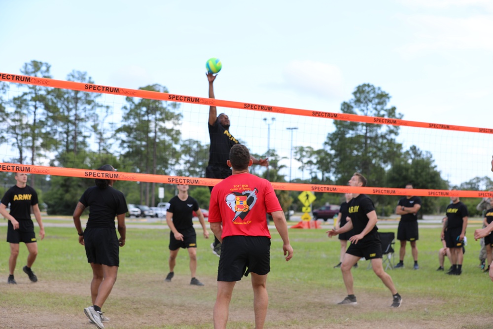 Dogface Soldiers Compete During Marne Week Volleyball Tournament