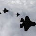 U.S. Air Force, French and Royal Air Force fighter aircraft participate in formation flight