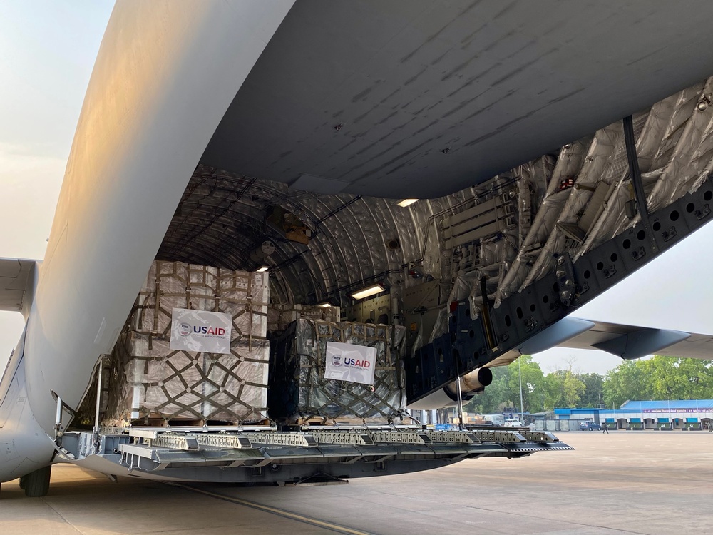 The second of several emergency COVID-19 relief shipments from the United States arrives in India.