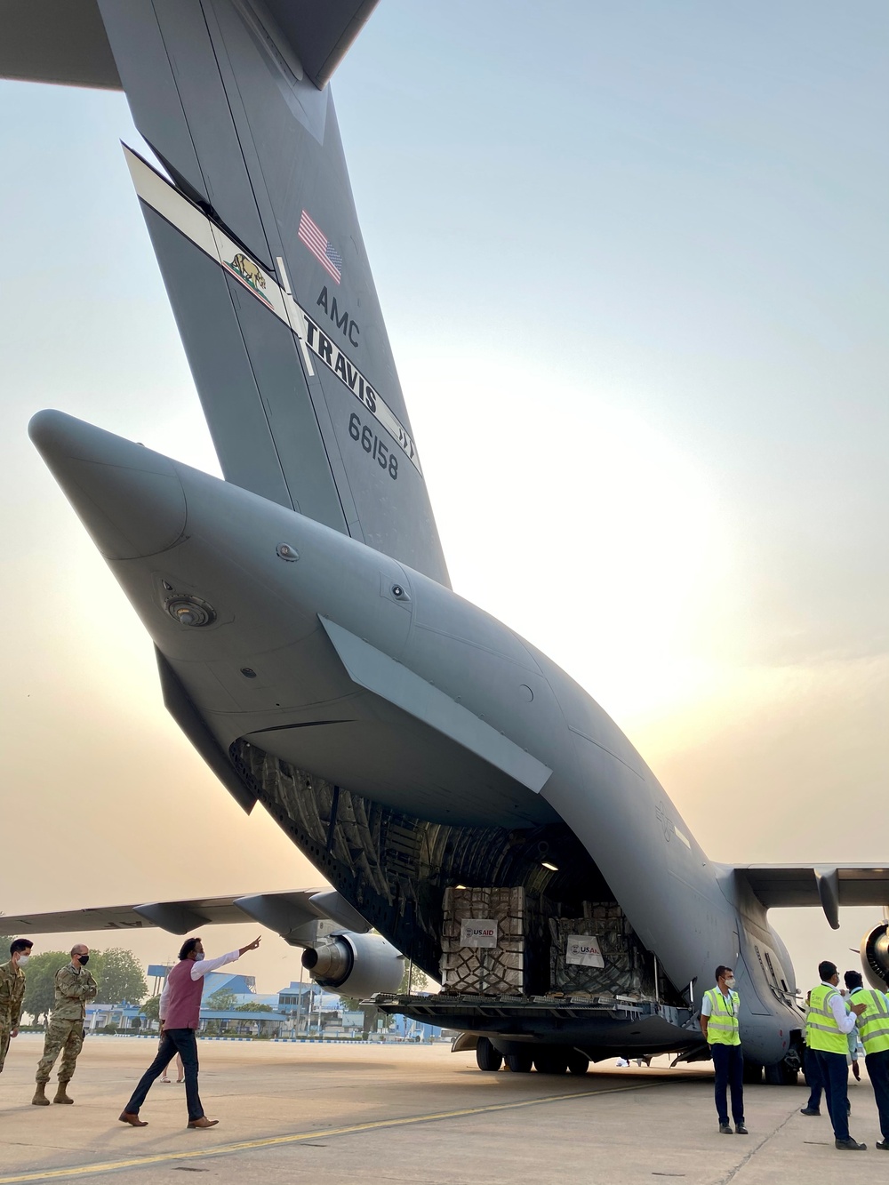 The second of several emergency COVID-19 relief shipments from the United States arrives in India.