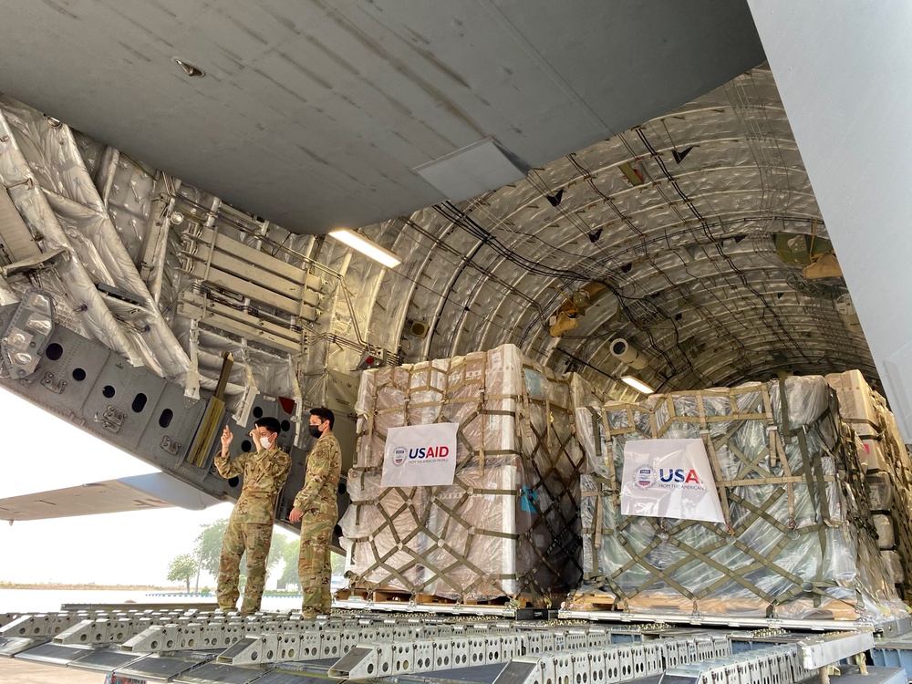 The second of several emergency COVID-19 relief shipments from the United States arrives in India.